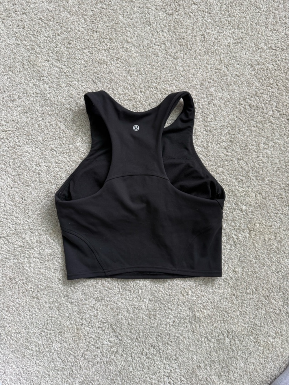lululemon athletica Black Racerback Crop Tank